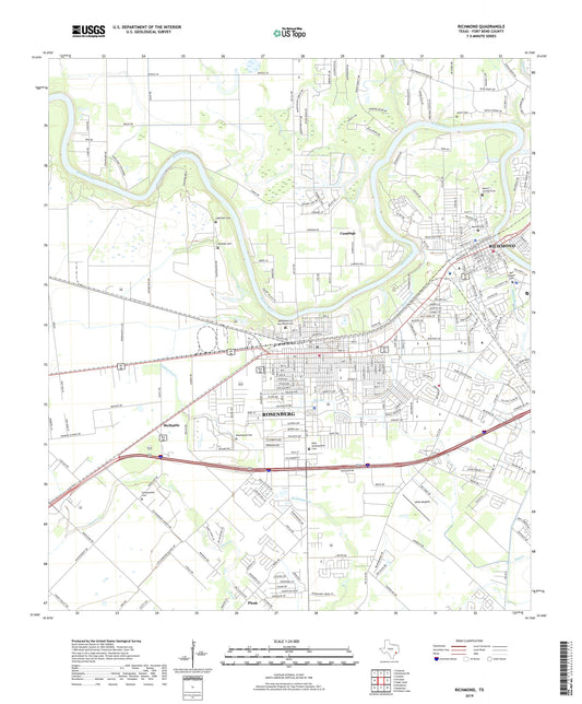 Richmond Texas US Topo Map Image
