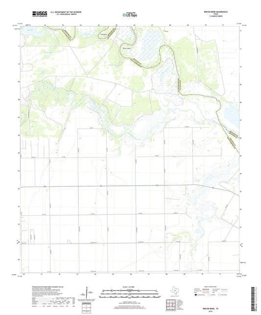 Rincon Bend Texas US Topo Map Image