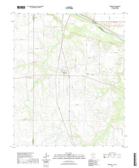 Ringgold Texas US Topo Map Image