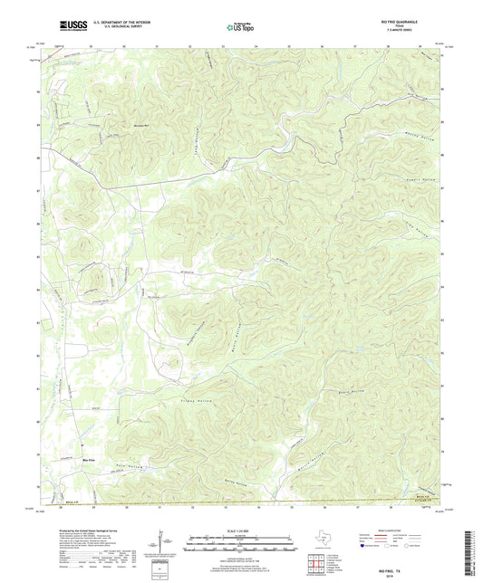 Rio Frio Texas US Topo Map Image