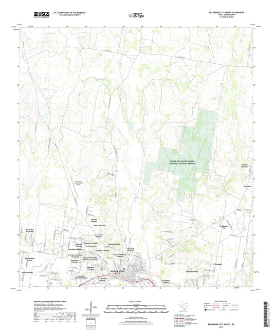 Rio Grande City North Texas US Topo Map Image