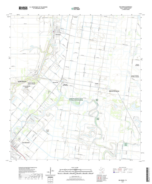 Rio Hondo Texas US Topo Map Image
