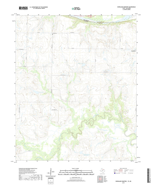 Riverland Cemetery Texas US Topo Map Image
