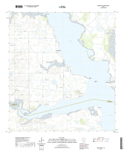 Riviera Beach Texas US Topo Map Image
