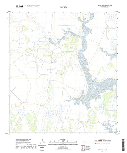 Riviera Beach NE Texas US Topo Map Image