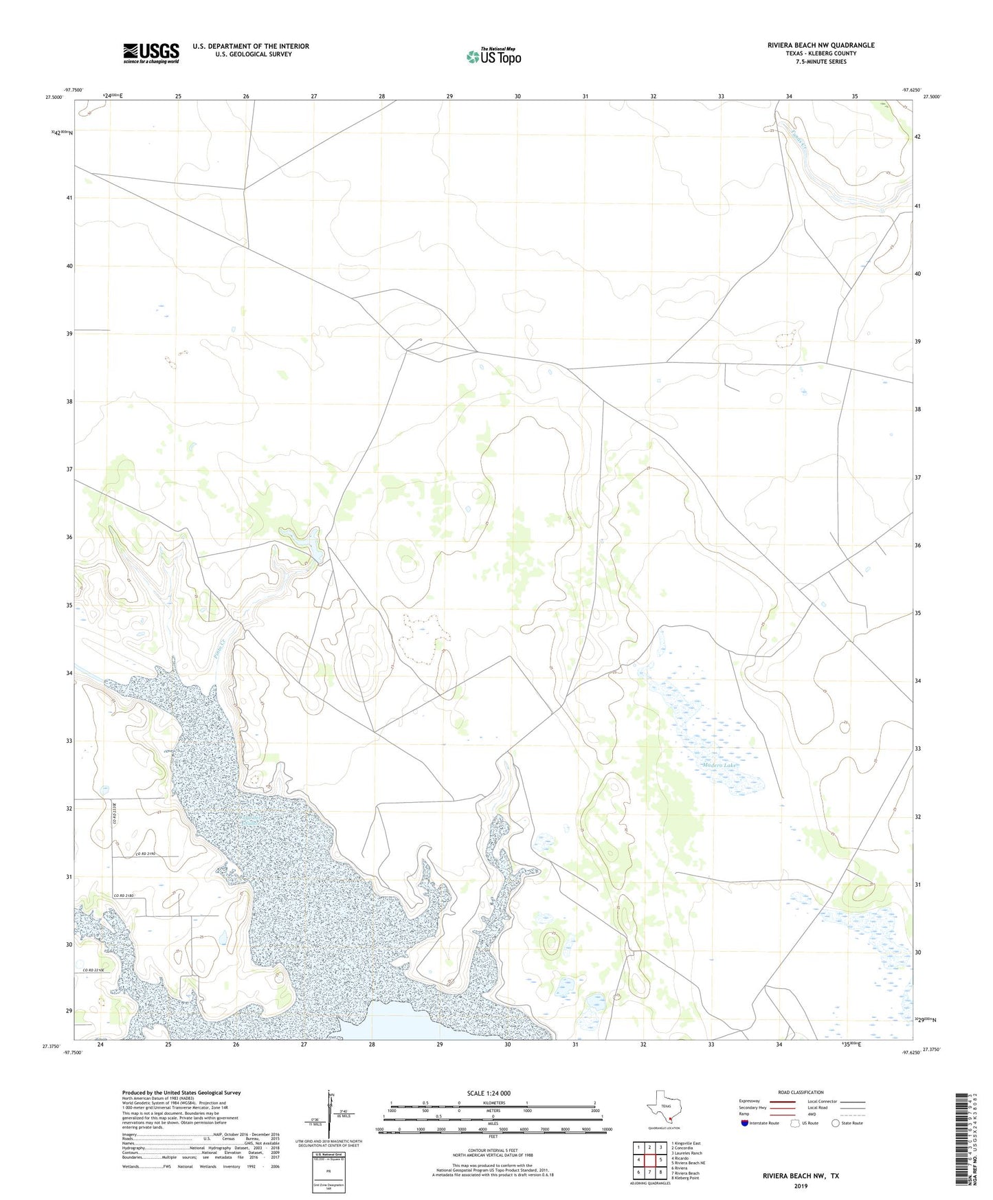 Riviera Beach NW Texas US Topo Map Image