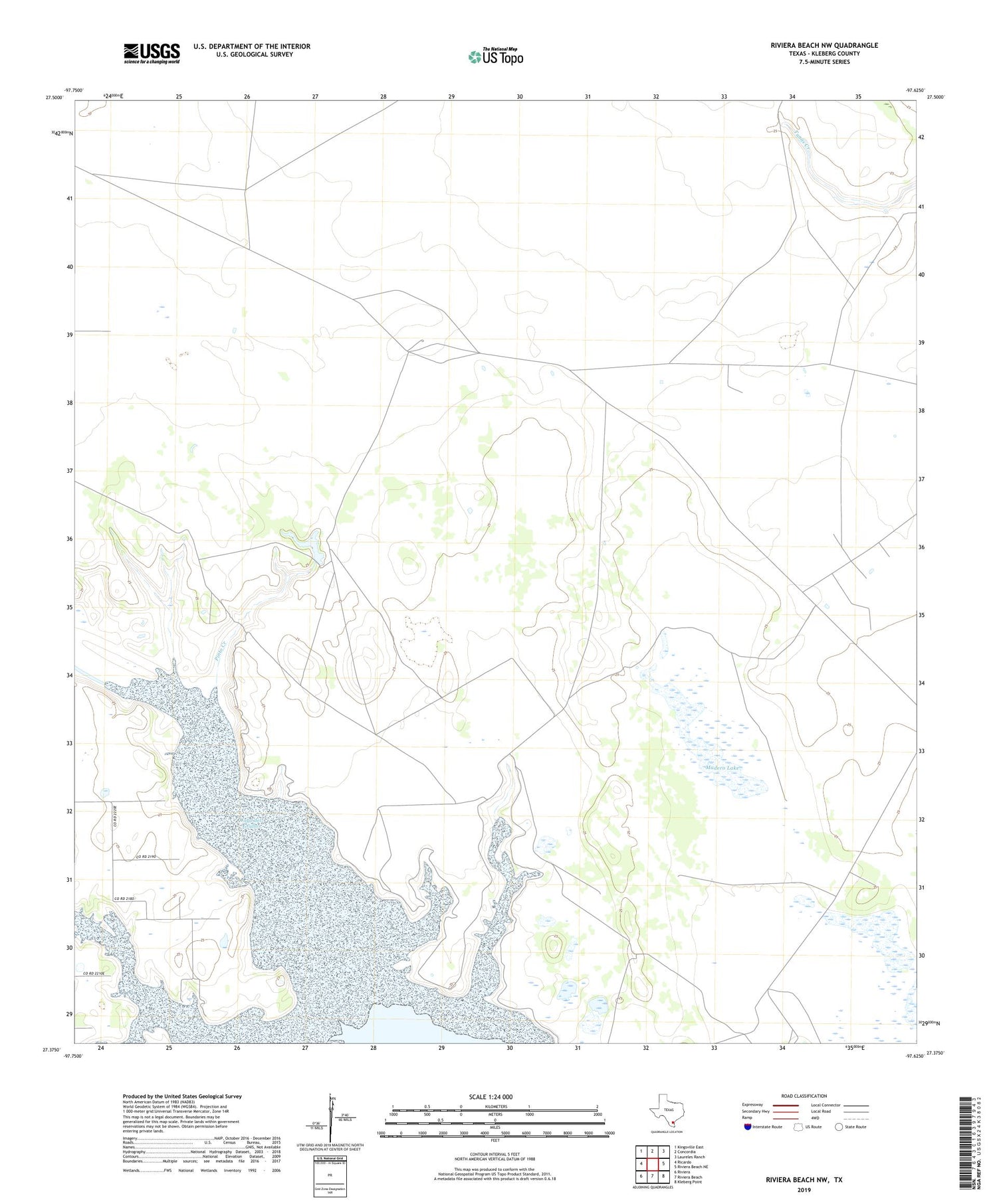 Riviera Beach NW Texas US Topo Map Image