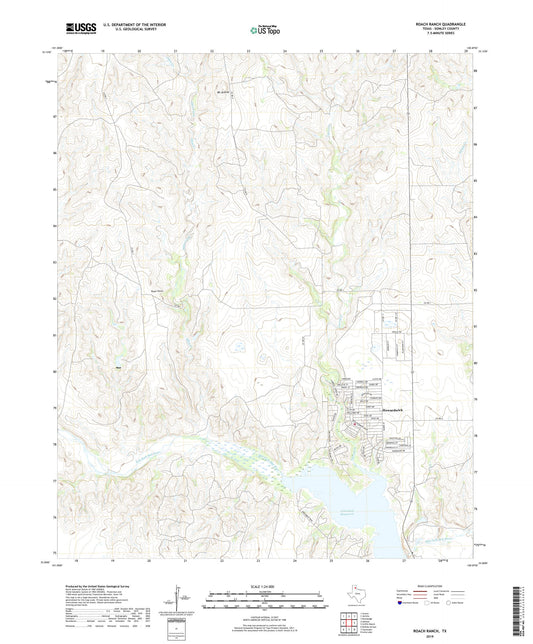 Roach Ranch Texas US Topo Map Image