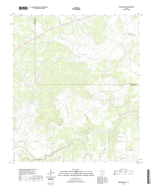 Robbers Roost Texas US Topo Map Image