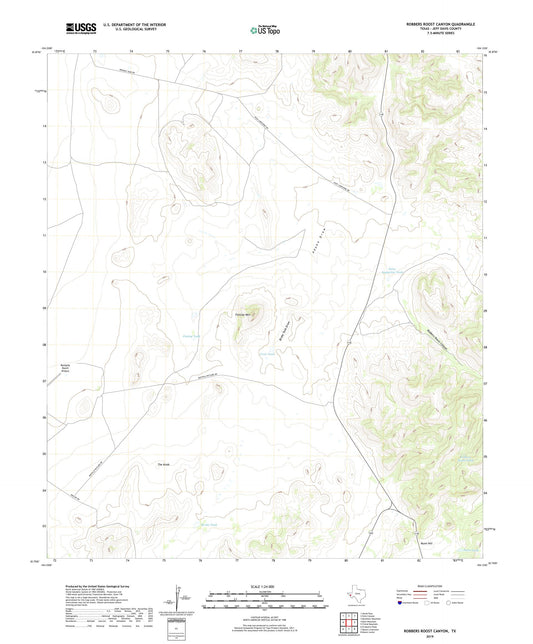 Robbers Roost Canyon Texas US Topo Map Image