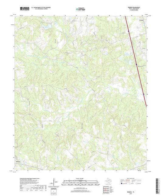 Robbins Texas US Topo Map Image