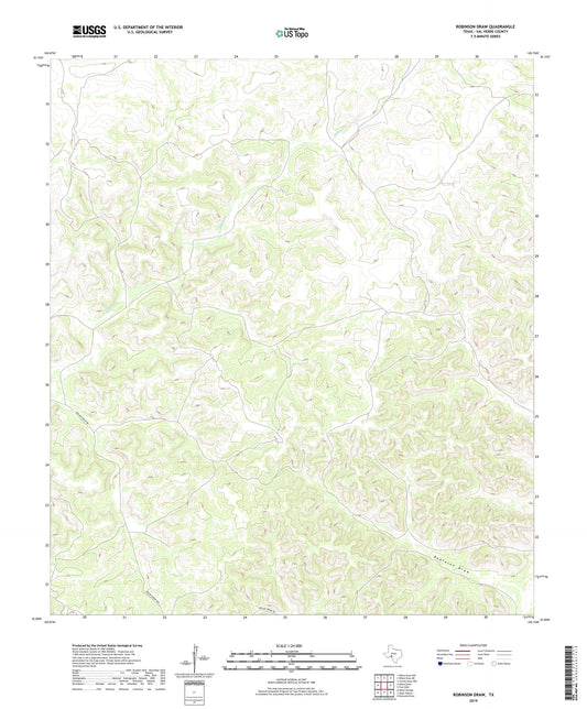 Robinson Draw Texas US Topo Map Image