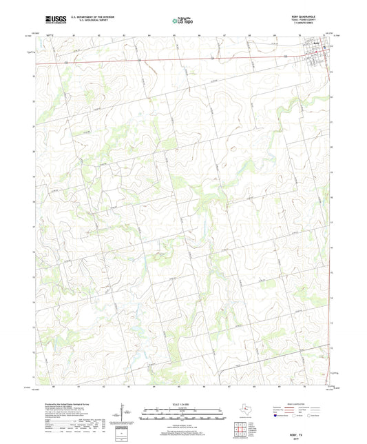 Roby Texas US Topo Map Image