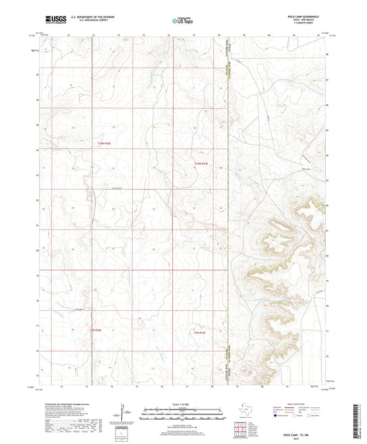 Rock Camp Texas US Topo Map Image