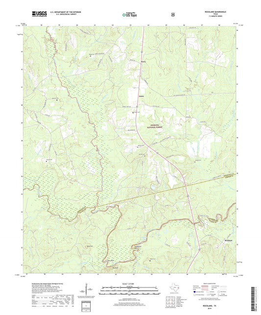Rockland Texas US Topo Map Image