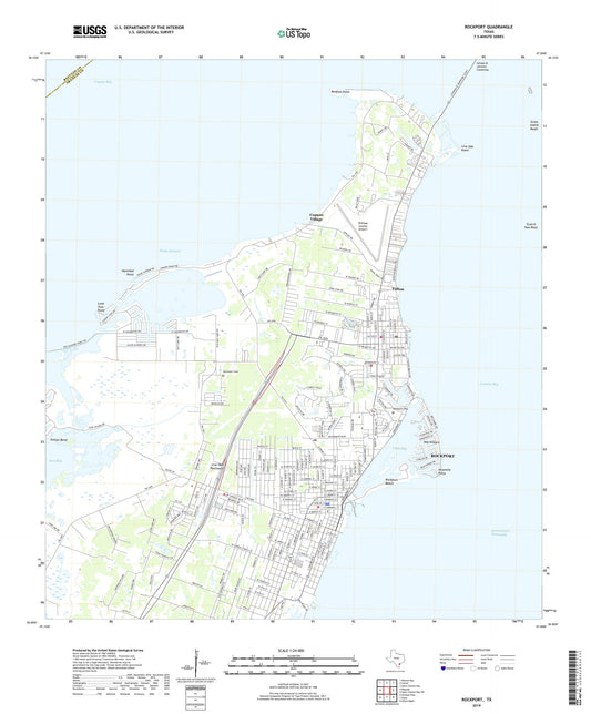 Rockport Texas US Topo Map Image