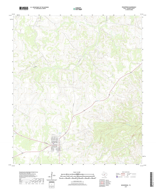 Rocksprings Texas US Topo Map Image