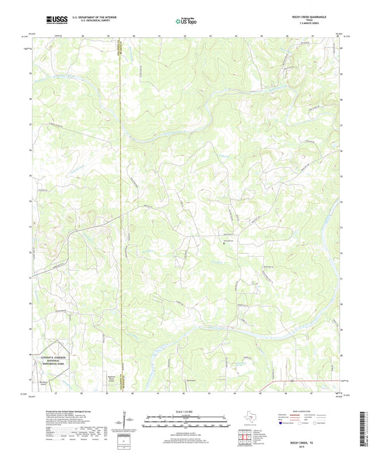 Rocky Creek Texas US Topo Map Image