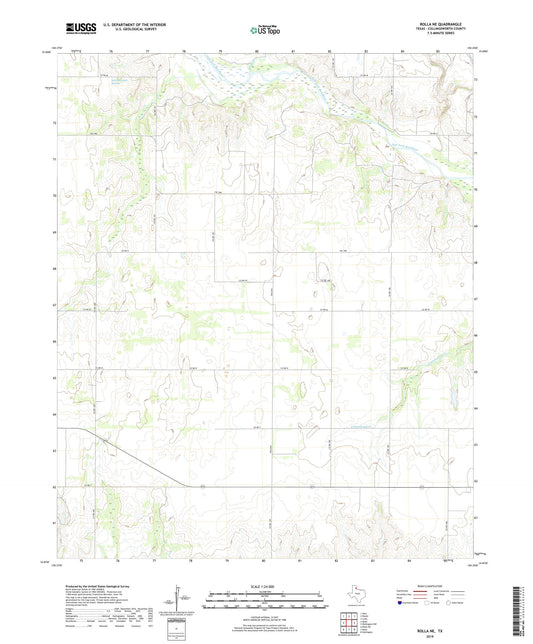 Rolla NE Texas US Topo Map Image