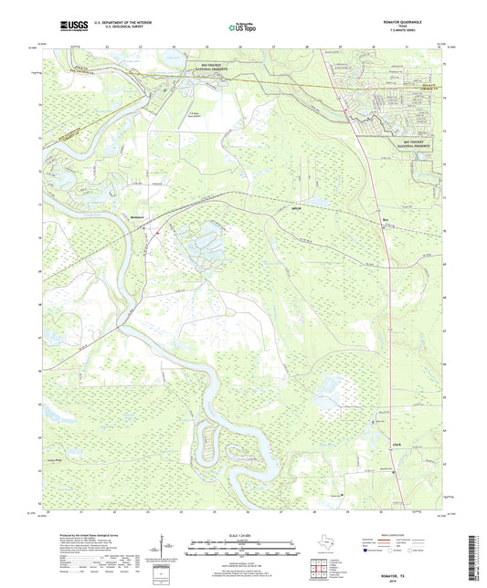 Romayor Texas US Topo Map Image
