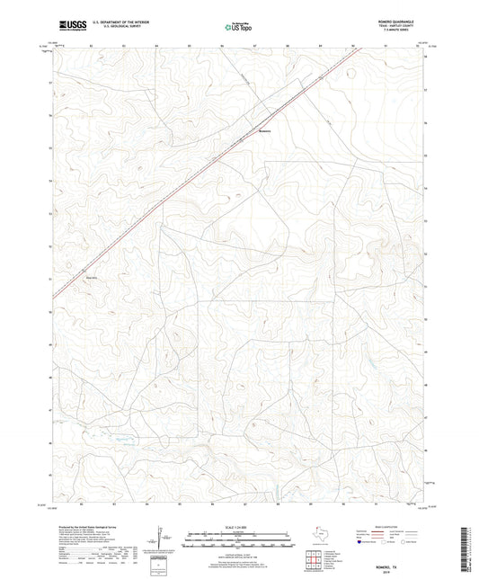 Romero Texas US Topo Map Image