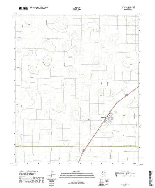 Ropesville Texas US Topo Map Image
