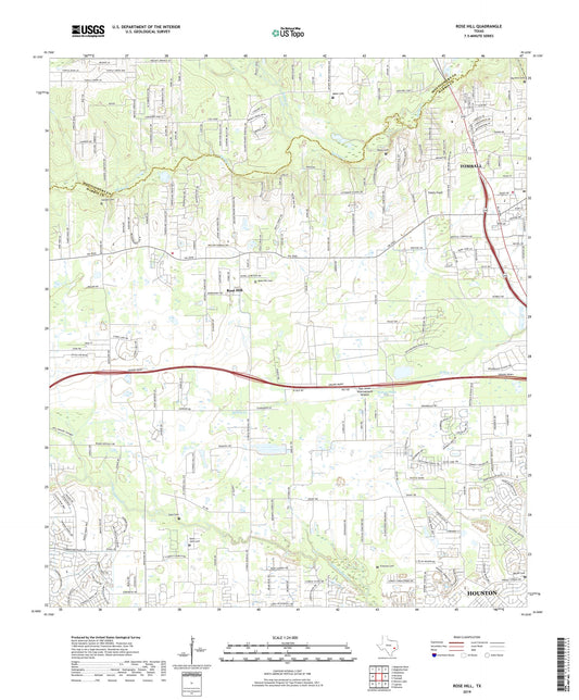 Rose Hill Texas US Topo Map Image