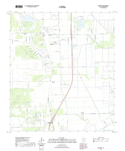 Rosharon Texas US Topo Map Image