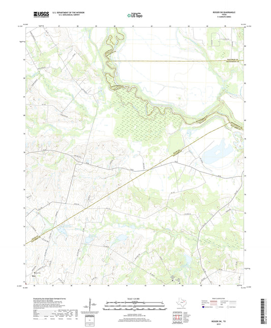 Rosser SW Texas US Topo Map Image