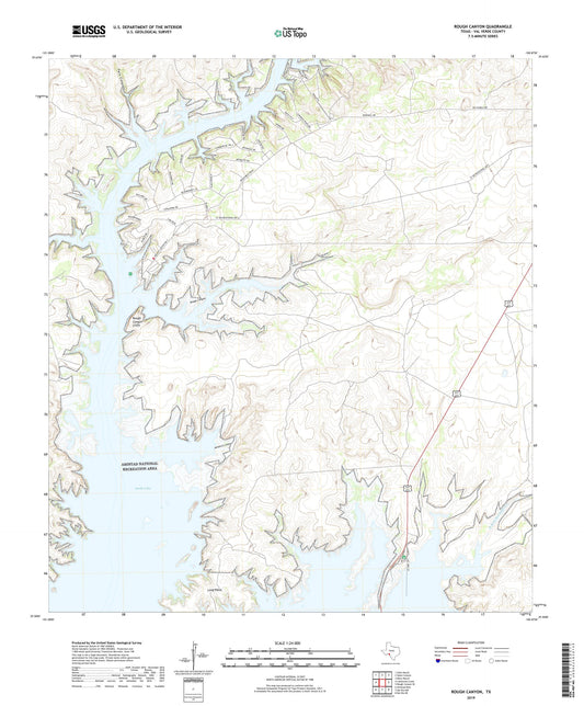 Rough Canyon Texas US Topo Map Image