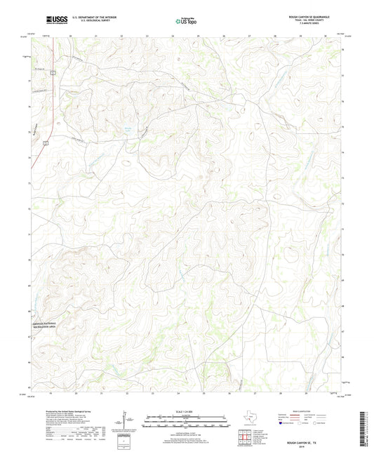 Rough Canyon SE Texas US Topo Map Image