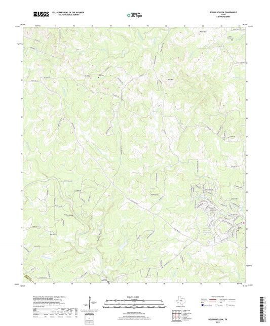 Rough Hollow Texas US Topo Map Image