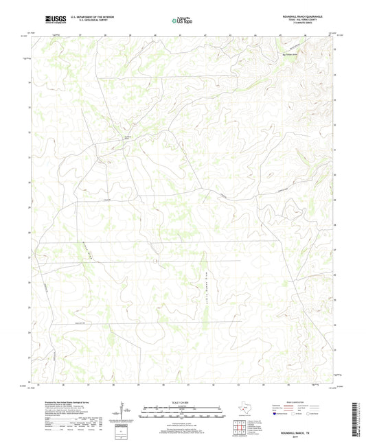 Roundhill Ranch Texas US Topo Map Image