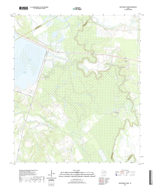 Roustabout Camp Texas US Topo Map Image