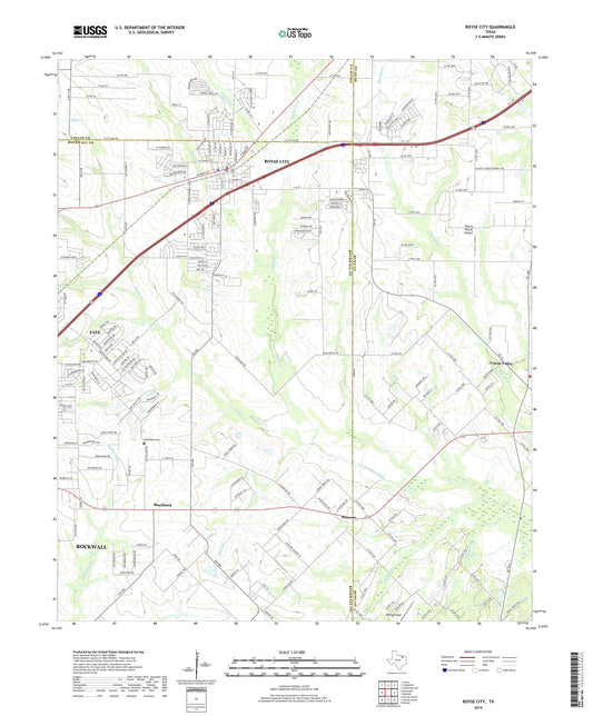 Royse City Texas US Topo Map Image