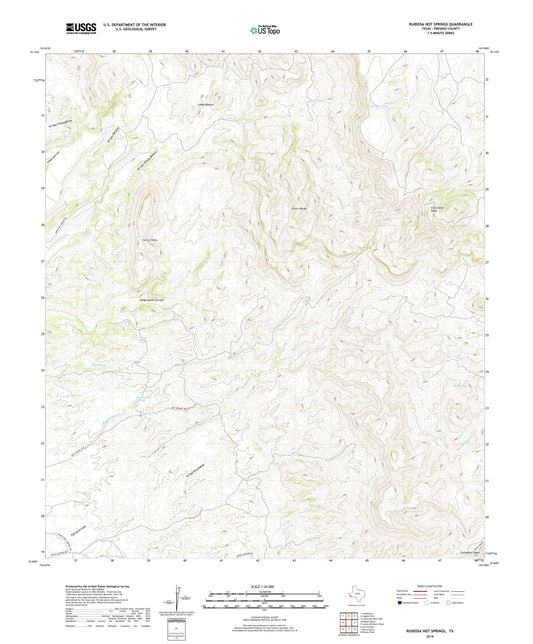 Ruidosa Hot Springs Texas US Topo Map Image