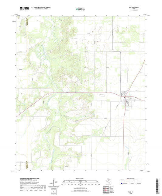 Rule Texas US Topo Map Image