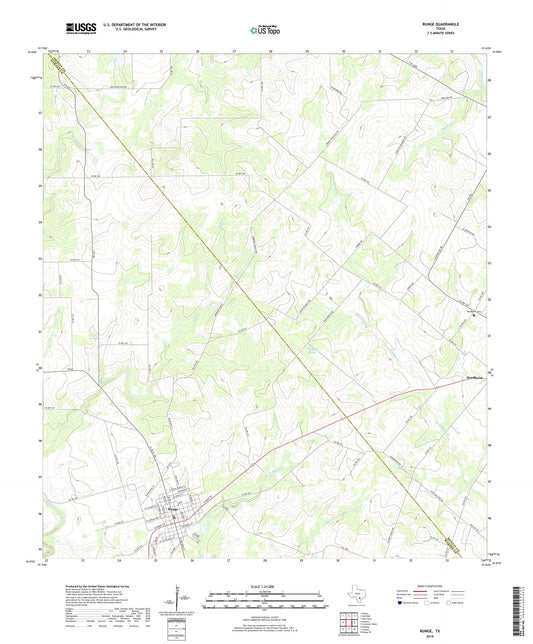 Runge Texas US Topo Map Image