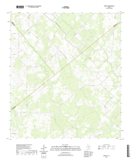 Runge SE Texas US Topo Map Image