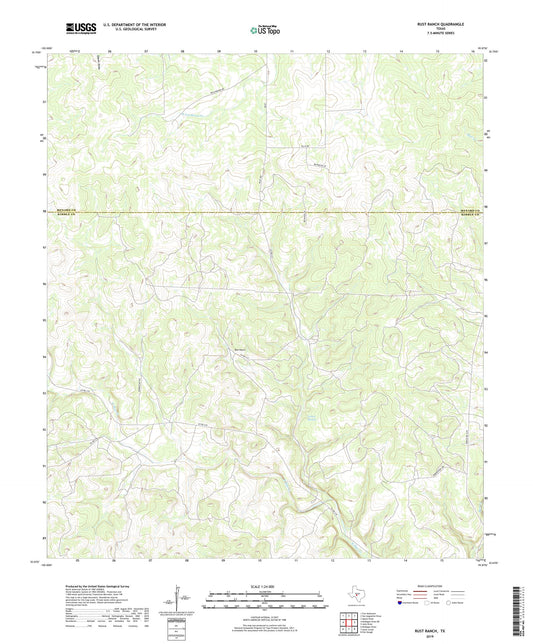 Rust Ranch Texas US Topo Map Image