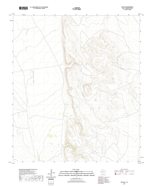 Ryan SW Texas US Topo Map Image