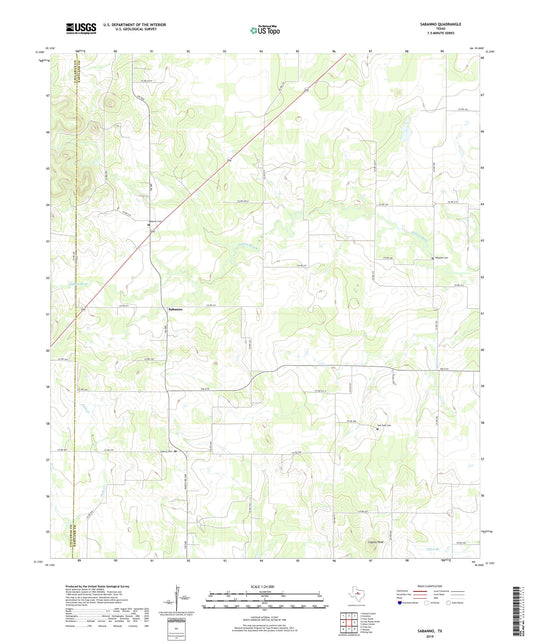 Sabanno Texas US Topo Map Image