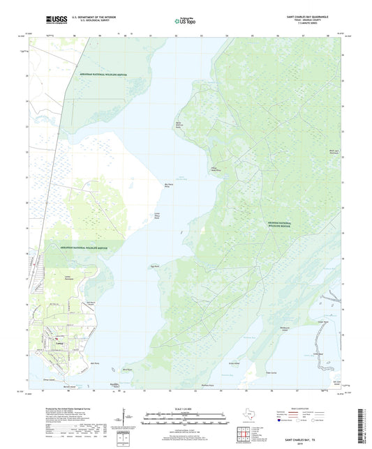 Saint Charles Bay Texas US Topo Map Image