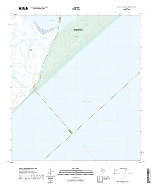 Saint Charles Bay SE Texas US Topo Map Image