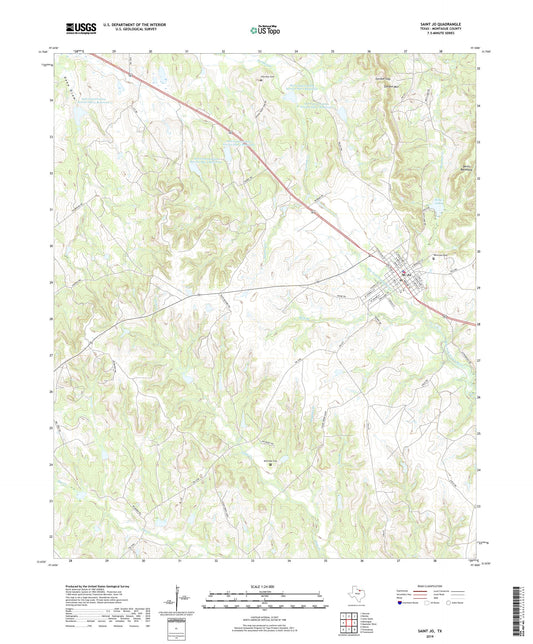Saint Jo Texas US Topo Map Image