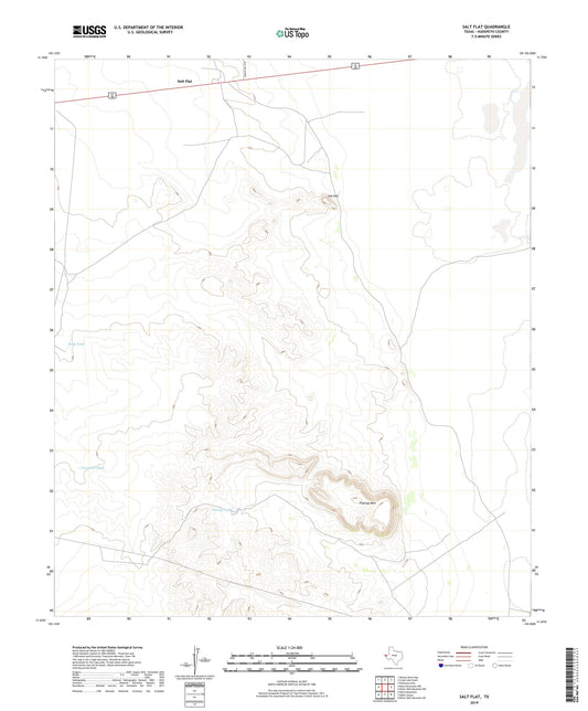 Salt Flat Texas US Topo Map Image