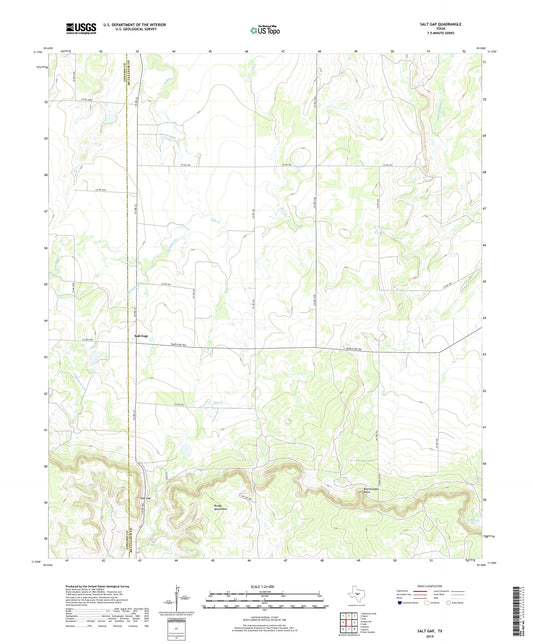 Salt Gap Texas US Topo Map Image