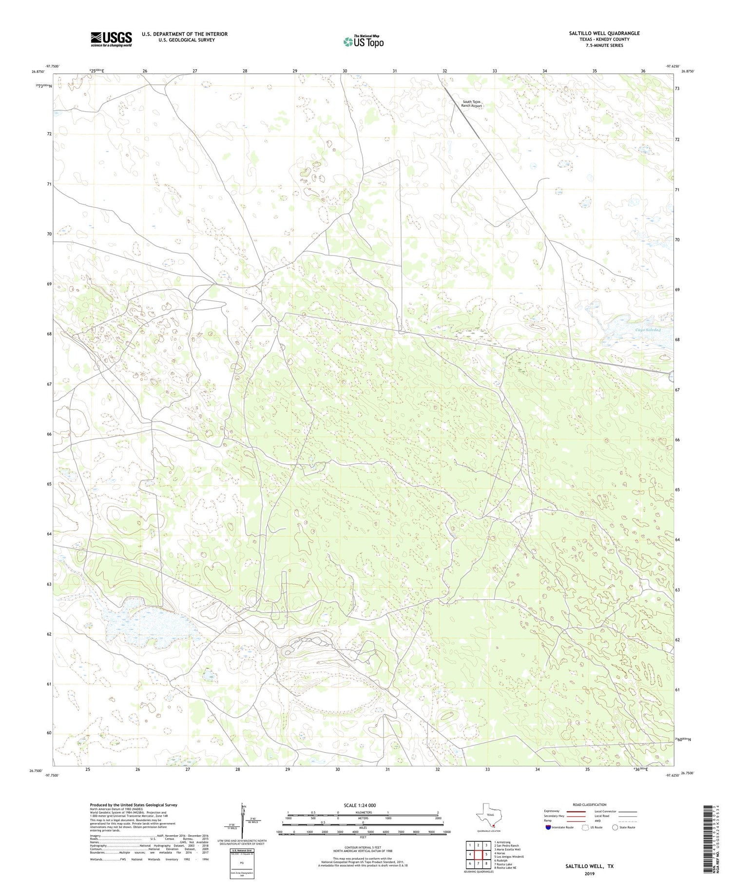 Saltillo Well Texas US Topo Map Image