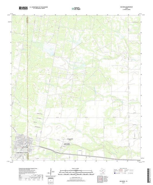San Diego Texas US Topo Map Image