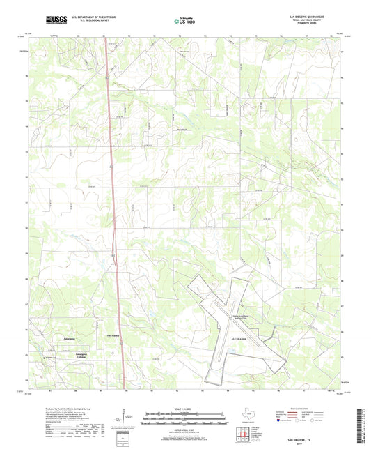 San Diego NE Texas US Topo Map Image